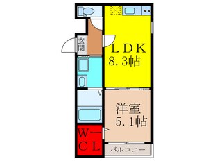 フジパレス吉田WESTの物件間取画像